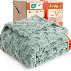 GentleSoft Sage Green Throw Blanket for Couch - Super Soft Cozy Blankets Gifts f